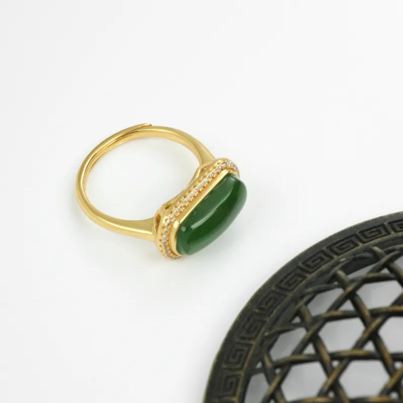 TIANTAISHAN Hetian Jade Rings Jasper Unisex-1