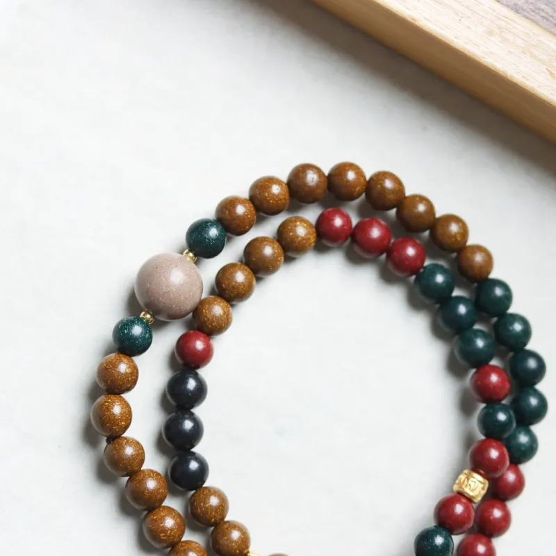 TIANTAISHAN Fragrance Beads Wooden Bracelets Unisex-3