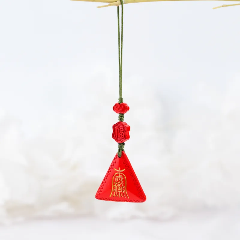 TIANTAISHAN Reconstructed Cinnabar Ornaments Unisex-1