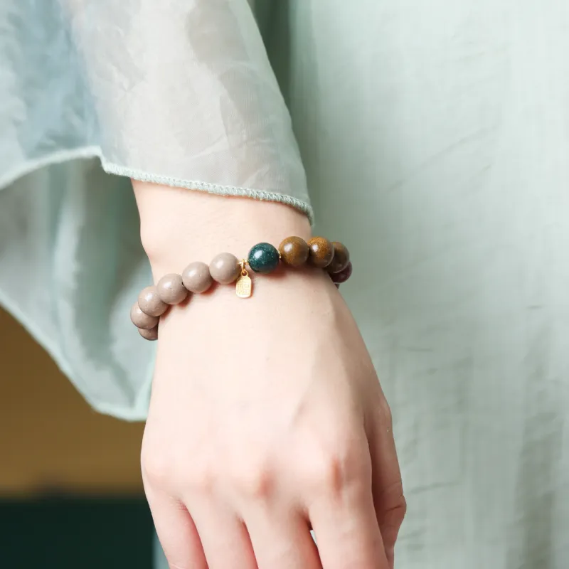 TIANTAISHAN Blended Fragrance Bead Wooden Bracelets Unisex-1
