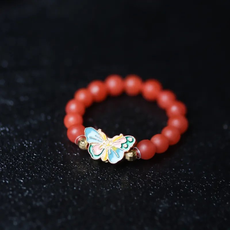 TIANTAISHAN South Red Agate Rings Unisex-7