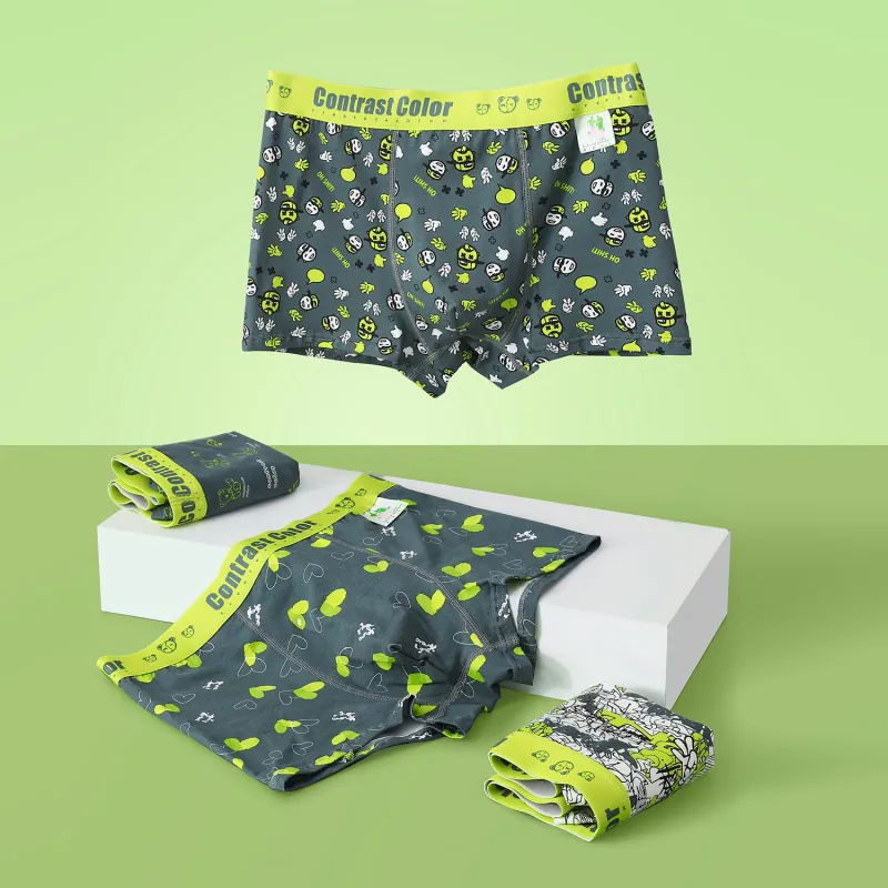 Qiao Ni Tong Underpants Men's 4 Pack-2