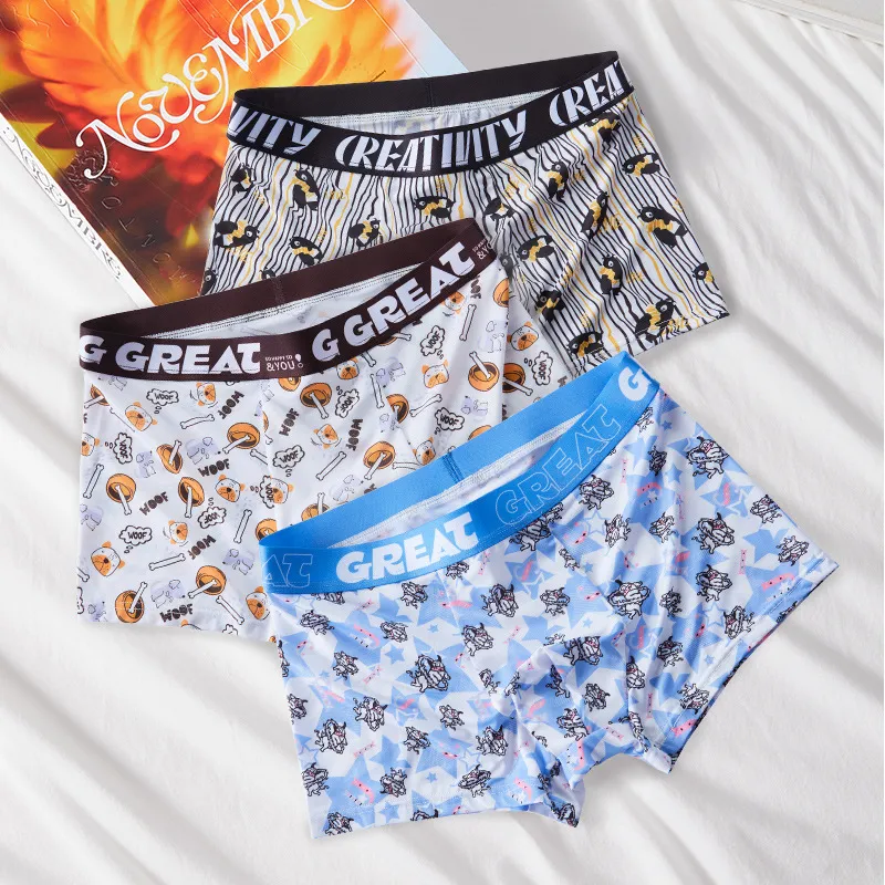 Qiao Ni Tong Underpants Men's 3 Pack-2
