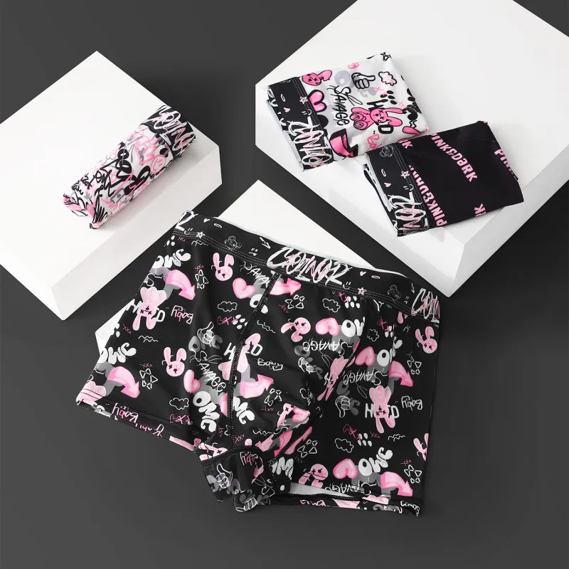 Qiao Ni Tong Underpants Men's Shopping Bag 3 Pack-2