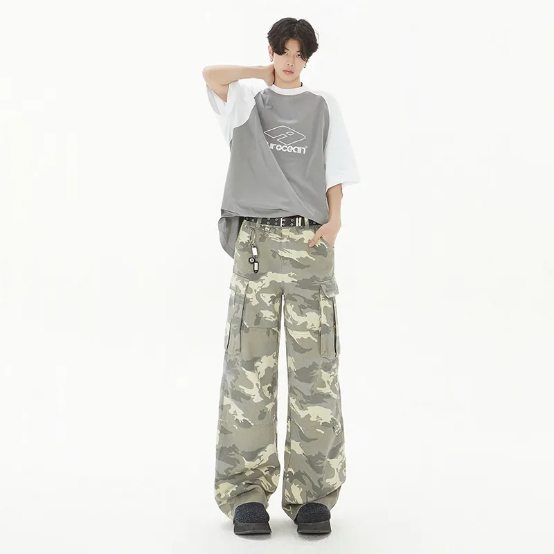 MIIOW Trend Party Series Cargo Pants Unisex Camouflage-3