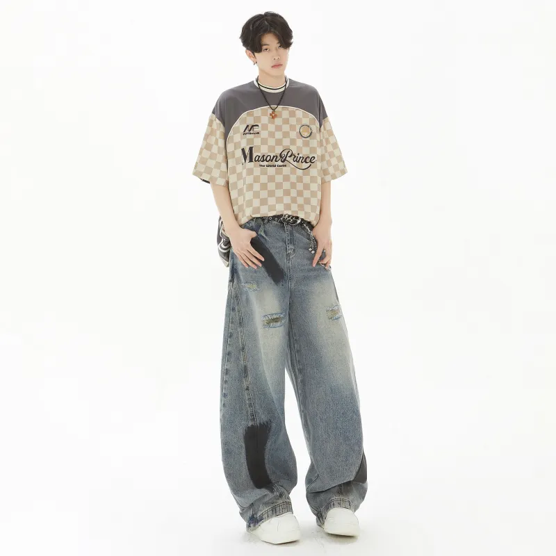 MIIOW Jeans Unisex Color Blocking-5