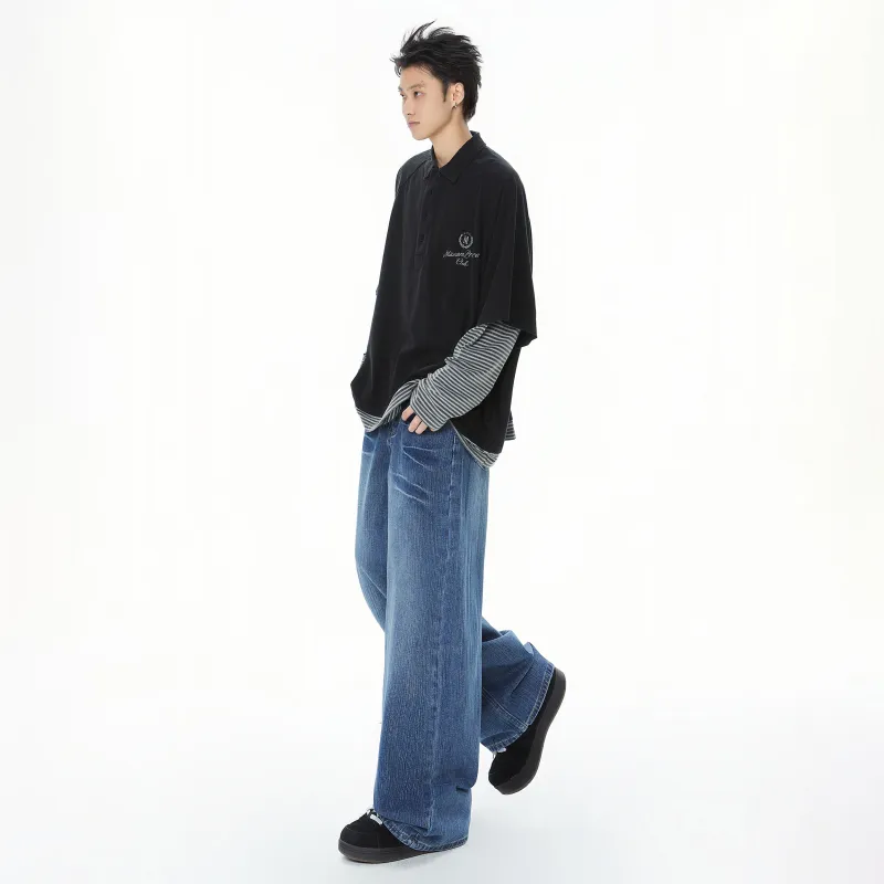 MIIOW Trend Party Series Jeans Unisex Bamboo Blue-5