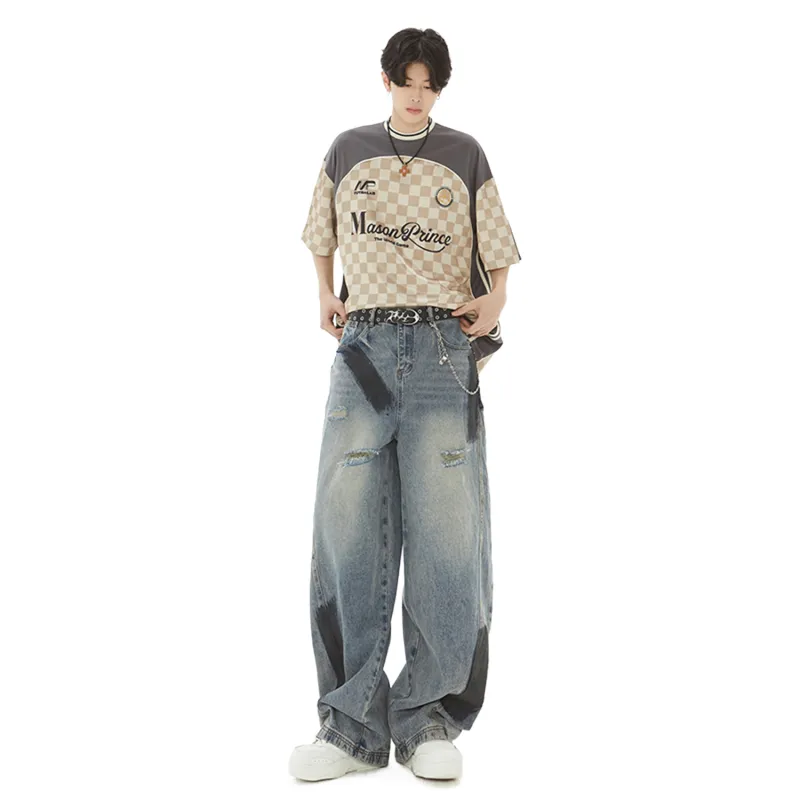 MIIOW Jeans Unisex Color Blocking-5
