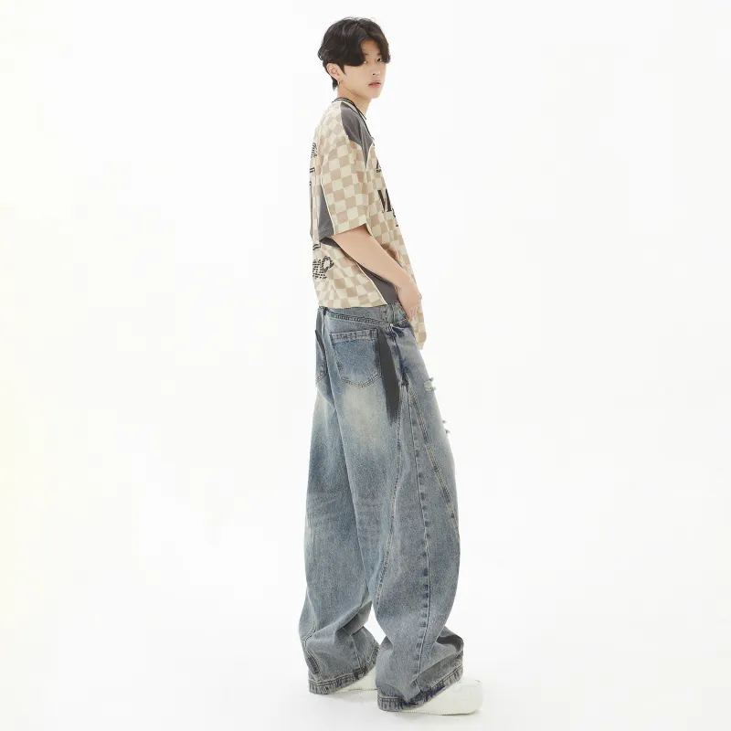 MIIOW Jeans Unisex Color Blocking-7