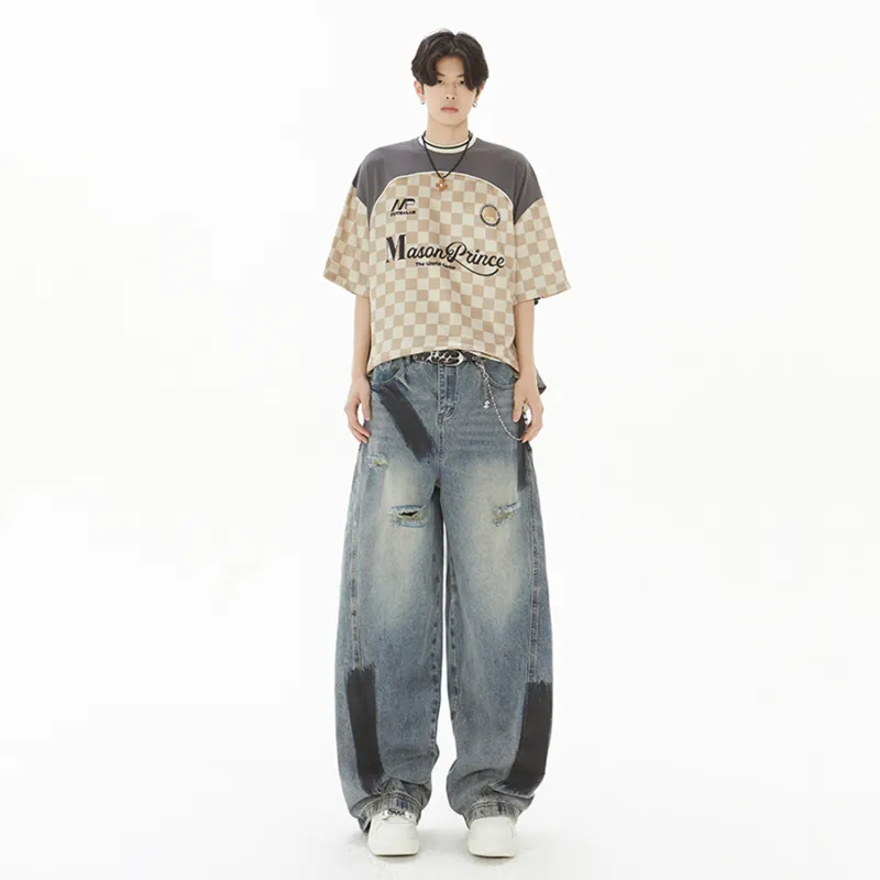 MIIOW Jeans Unisex Color Blocking-2