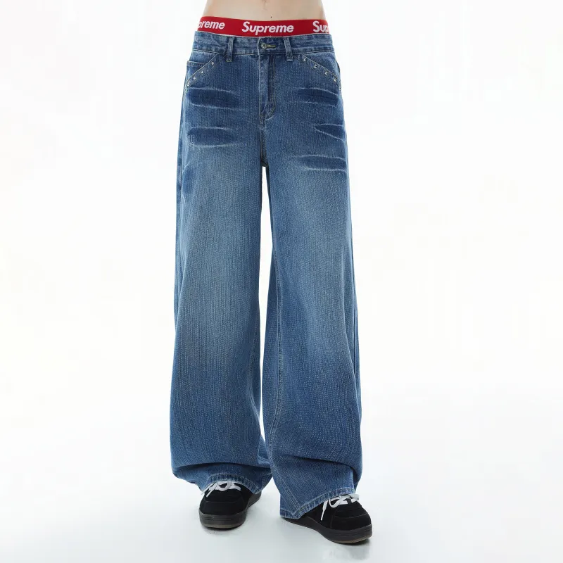 MIIOW Trend Party Series Jeans Unisex Bamboo Blue-3