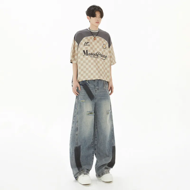 MIIOW Jeans Unisex Color Blocking-3