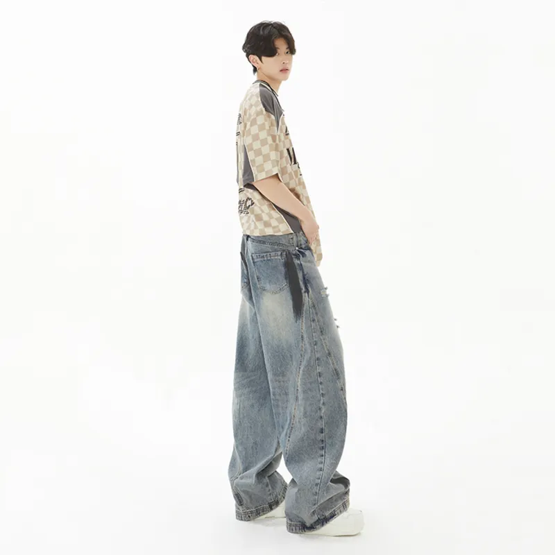 MIIOW Jeans Unisex Color Blocking-3