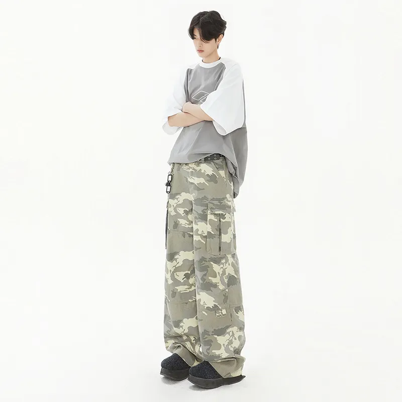 MIIOW Trend Party Series Cargo Pants Unisex Camouflage-4