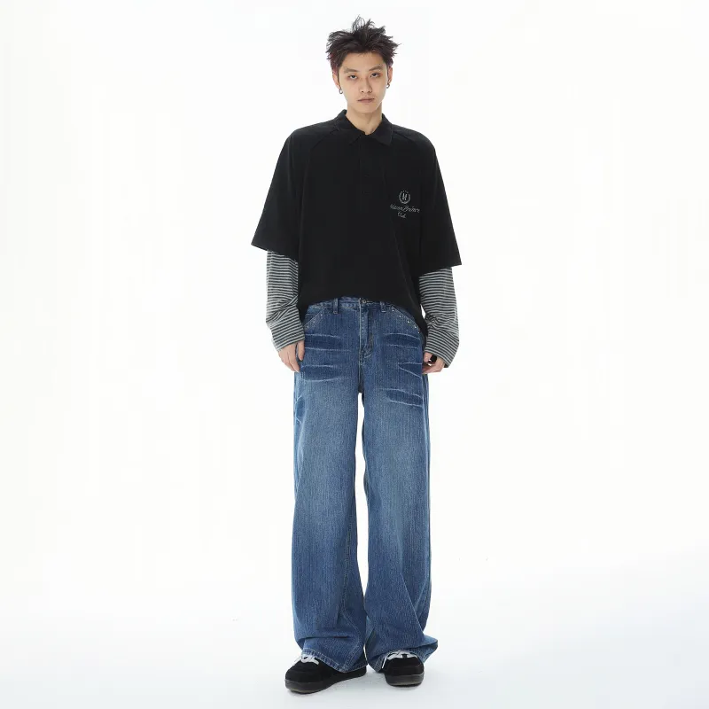 MIIOW Trend Party Series Jeans Unisex Bamboo Blue-4