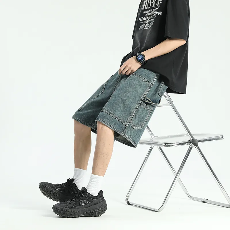 MIIOW Trendy Party Collection Cooling Summer Collection Denim Shorts Unisex-5