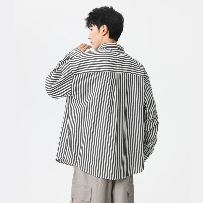 MIIOW Shirt Unisex Black Stripes-3