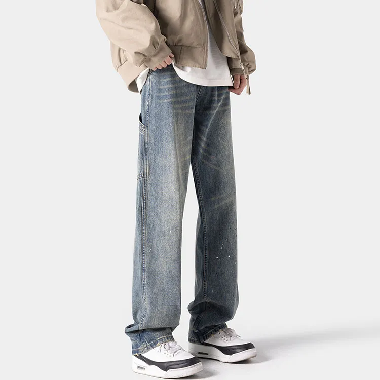 MIIOW Trend Party Series Jeans Unisex Denim Blue-5