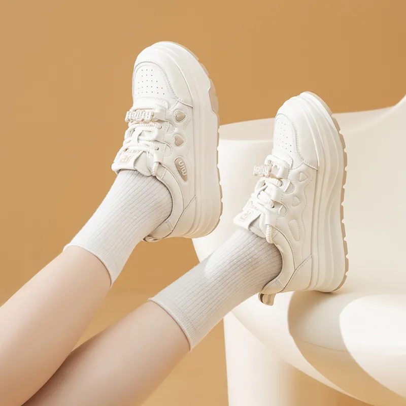 Ritai Skateboard Shoes Women's Low Top White-4