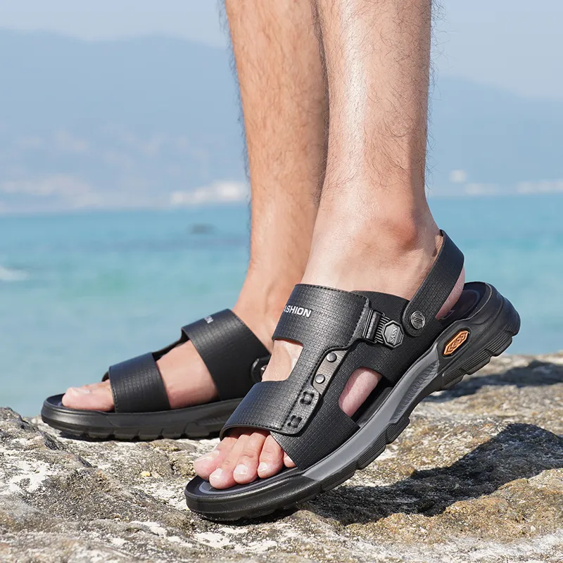 Ritai Beach Sandals Men Brown-4
