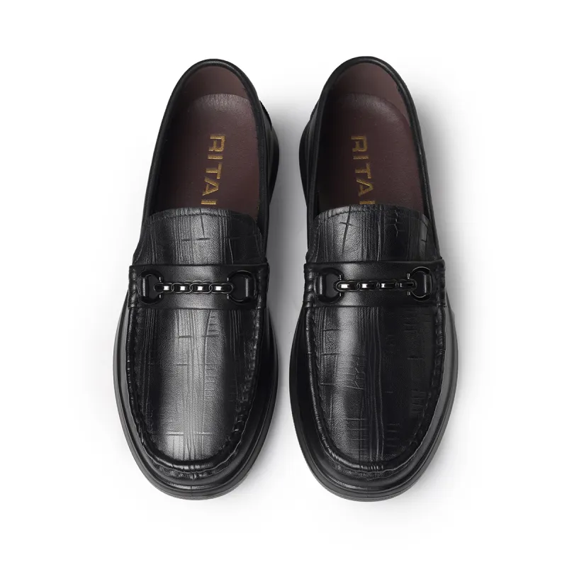 Ritai Men's Casual Shoes Men Low Top Black-2
