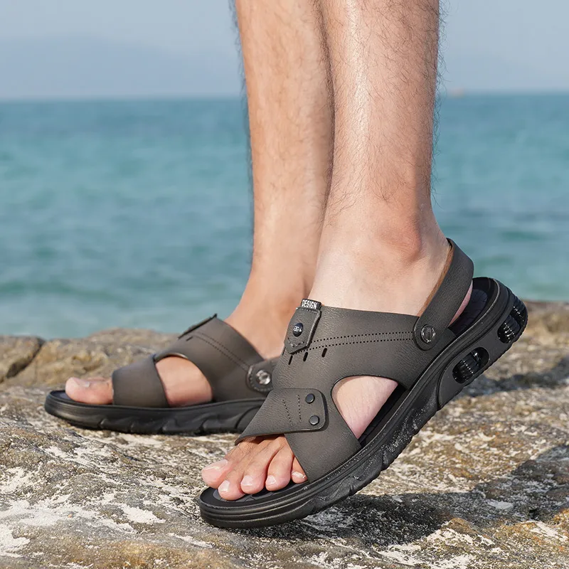 Ritai Beach Sandals Men Black-3