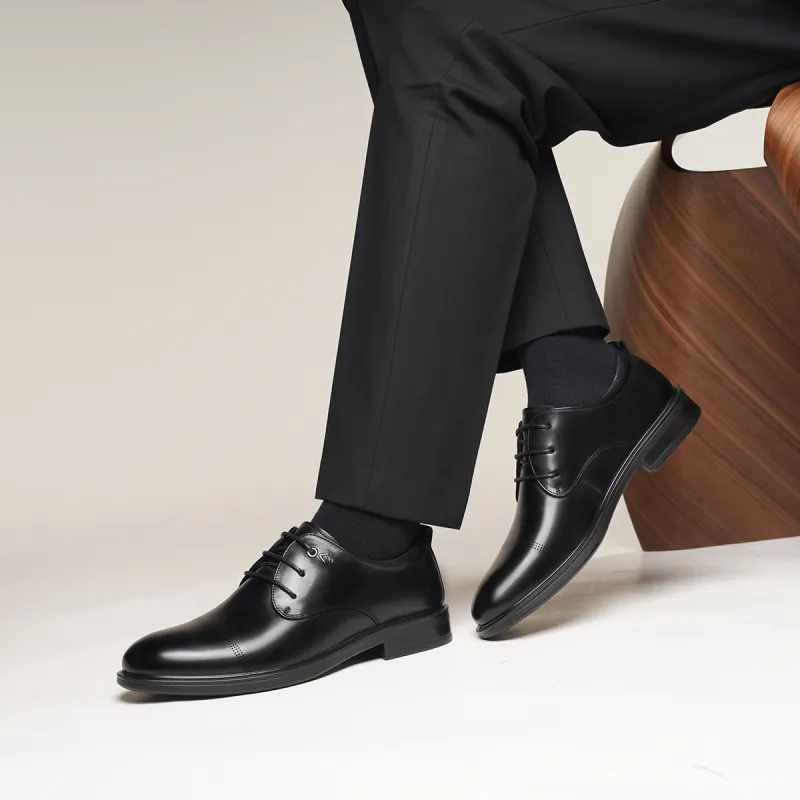 Ritai Dress Shoes Men Low Top Black-4
