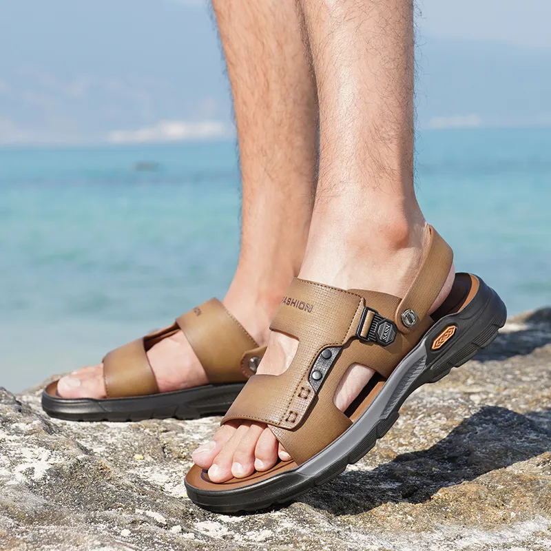 Ritai Beach Sandals Men Brown-8