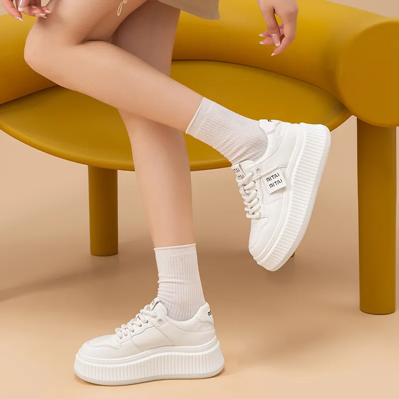 Ritai Skateboard Shoes Women's Beige-6