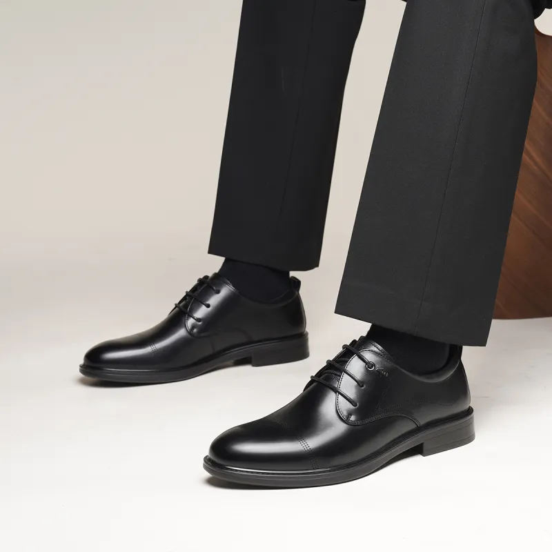 Ritai Dress Shoes Men Low Top Black-5