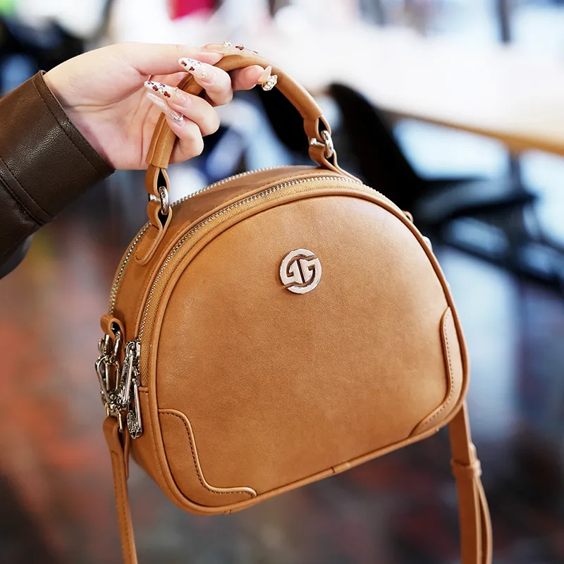 GELANDAI Cow Leather Handbag Regular Women's Multicolor-1