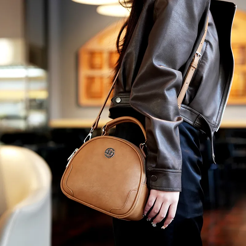 GELANDAI Cow Leather Handbag Regular Women's Multicolor-3