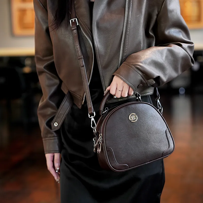 GELANDAI Cow Leather Handbag Regular Women's Multicolor-11