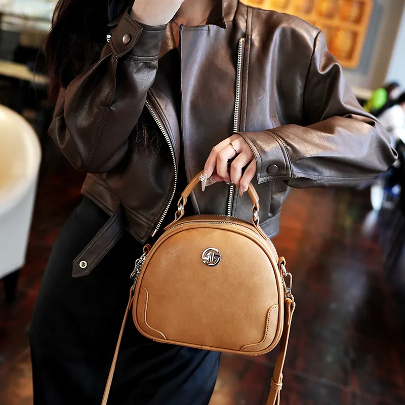 GELANDAI Cow Leather Handbag Regular Women's Multicolor-2