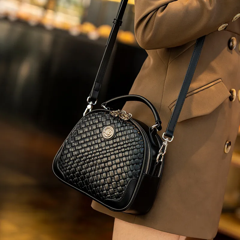 GELANDAI PU Shoulder Bag, Crossbody Bag, Handbag Women's Black-3