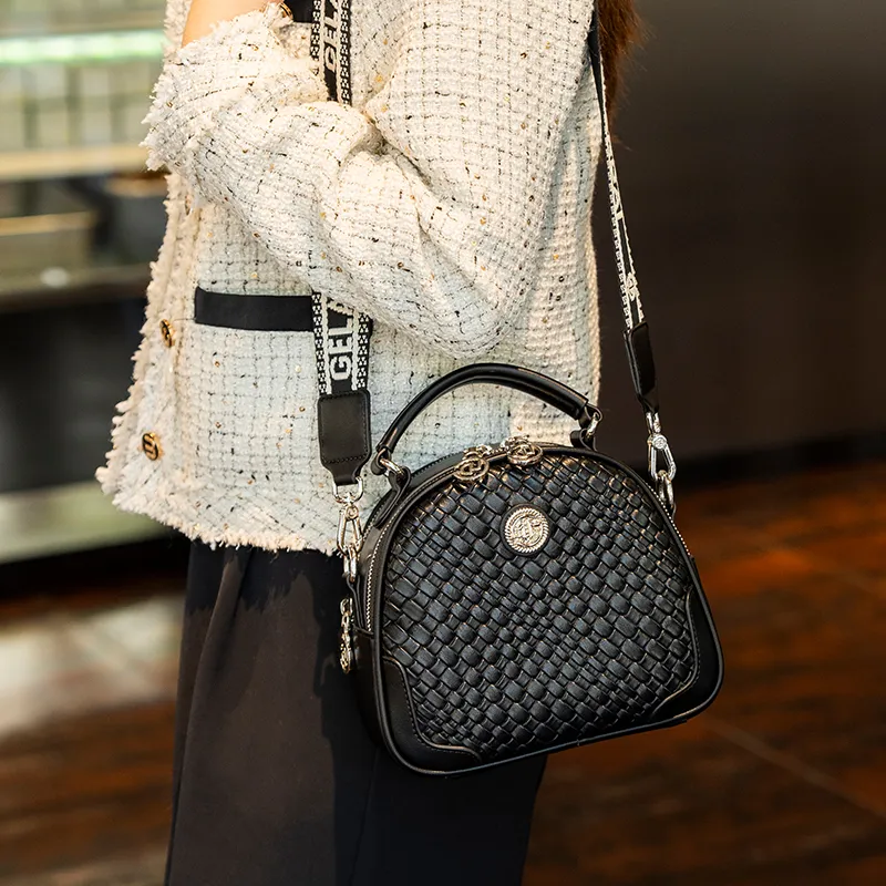 GELANDAI PU Shoulder Bag, Crossbody Bag, Handbag Women's Black-2