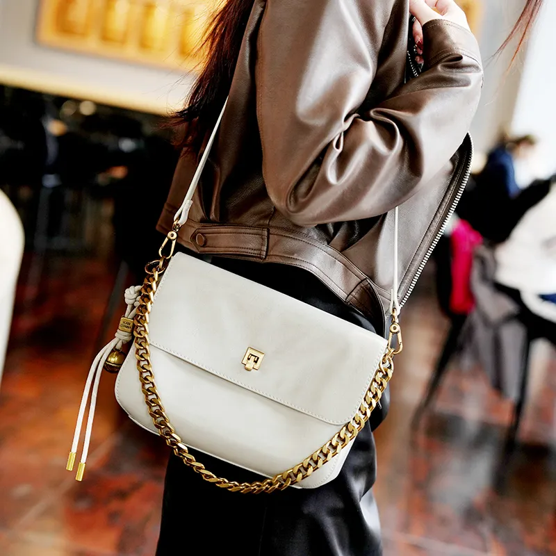GELANDAI Cow Leather Shoulder Bag Crossbody Bag Women's Black/Glass Blue/Sandalwood/Almond Milk-6