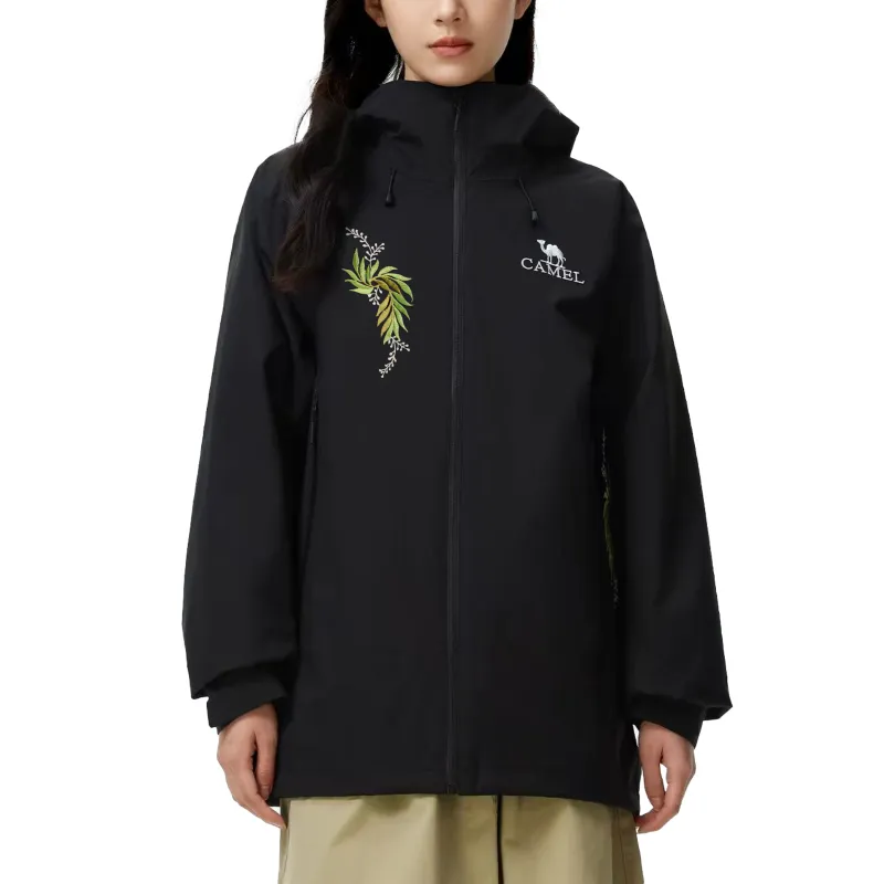 CAMEL All weather Waterproof, Windproof, Thermal, Cold Resistant Windbreaker Jacket Unisex Black-3