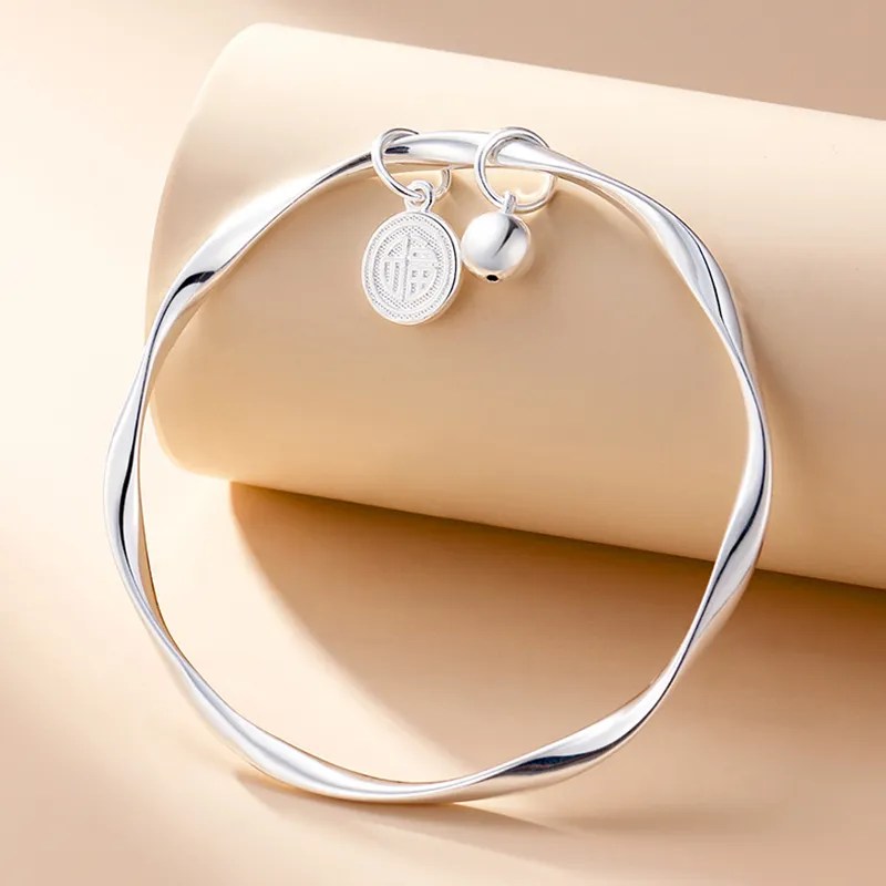 LIPSW 999 Fine Silver Bangles Women's-3