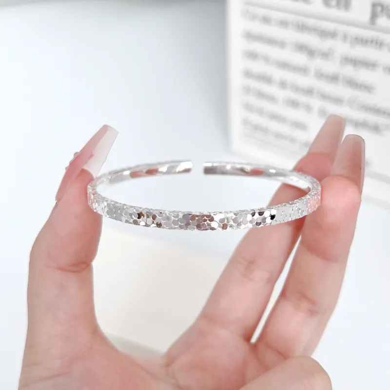 LIPSW Copper Nickel Alloy With Thick Silver Plating Bangles Women's-4
