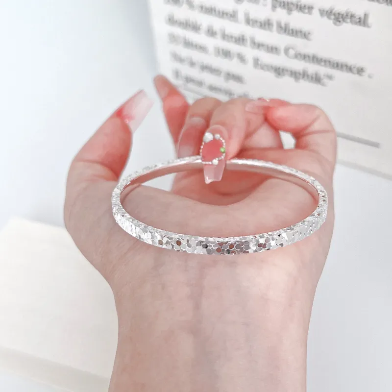 LIPSW Copper Nickel Alloy With Thick Silver Plating Bangles Women's-3