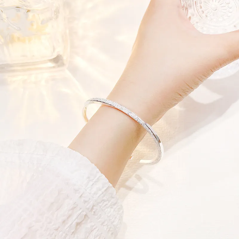 LIPSW 999 Fine Silver Bangles Women's-4