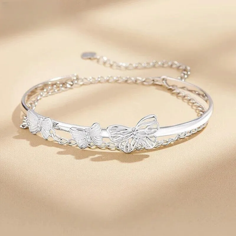 LIPSW 999 Fine Silver Bangles Women's-1
