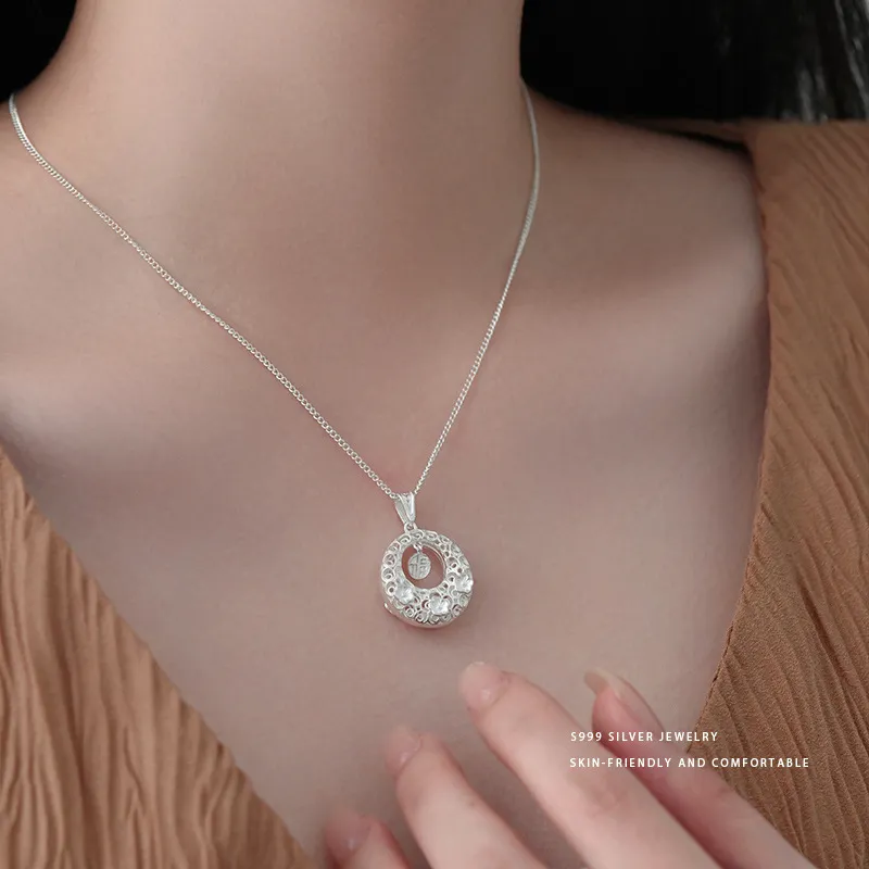 LIPSW S 999 Fine Silver Sterling Silver Necklaces Women's-4