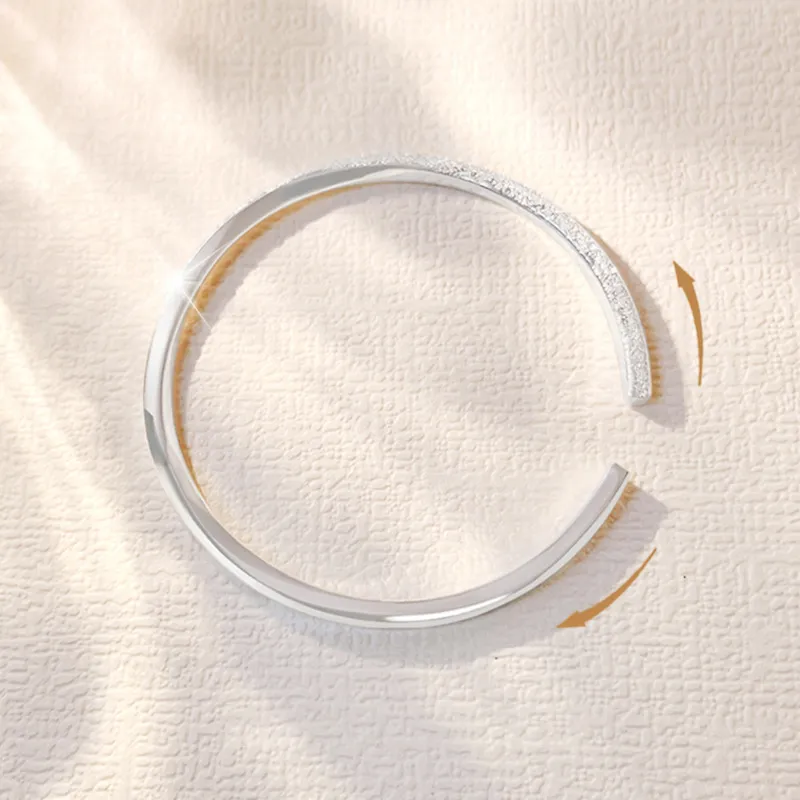 LIPSW 999 Fine Silver Bangles Women's-2