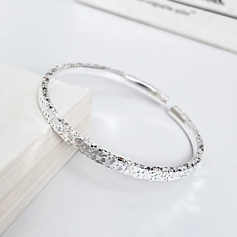 LIPSW Copper Nickel Alloy With Thick Silver Plating Bangles Women's-1