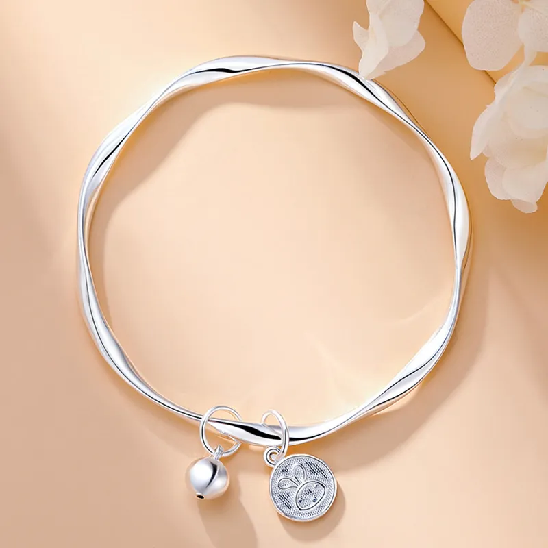 LIPSW 999 Fine Silver Bangles Women's-1