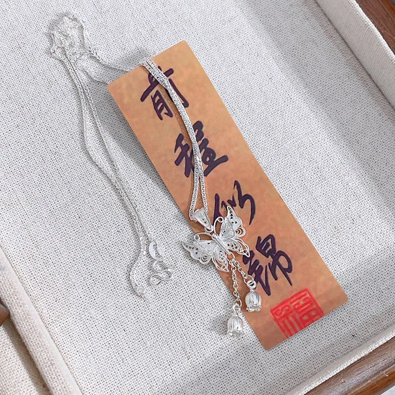 LIPSW 999 Fine Silver Necklaces Women's-2