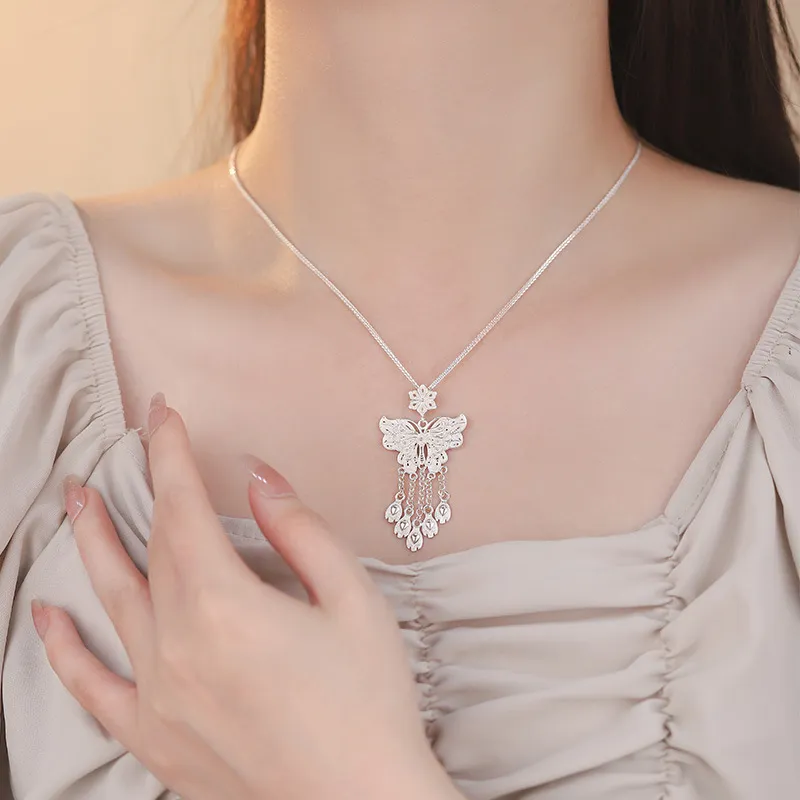 LIPSW S999 Fine Silver Necklaces Women's-4
