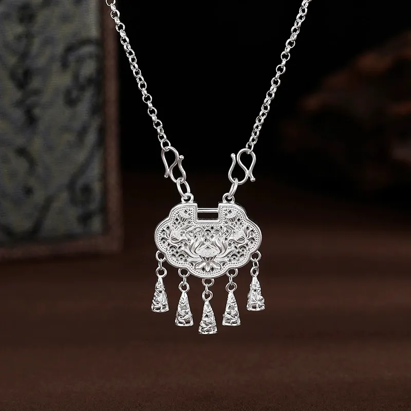 LIPSW 999 Fine Silver Necklaces Women's-1